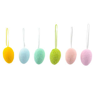 Lot de 6 oeufs à suspendre multicolore