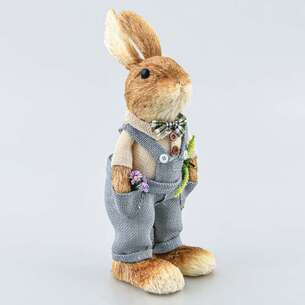 Lapin de Pâques en salopette