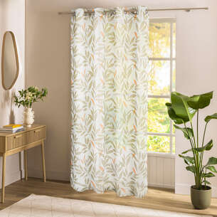 Voilage étamine feuillage 