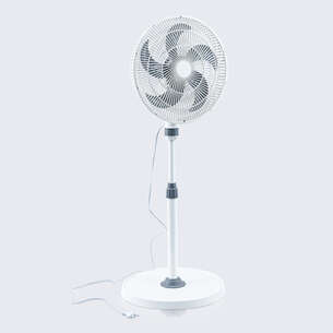 Ventilateur sur pied 5 pales blanc 50W