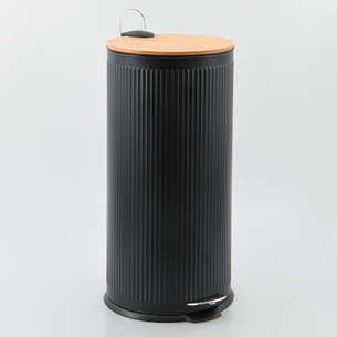 Poubelle ronde haute 27L noir