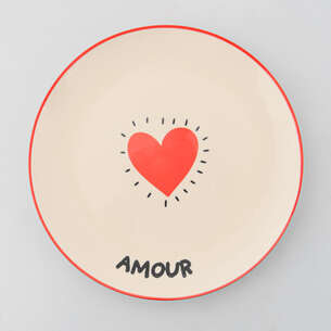 Assiette plate en porcelaine 