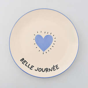 Assiette plate en porcelaine 