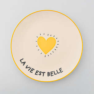 Assiette plate en porcelaine 