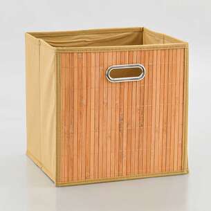 Bac de rangement pliable en bambou 