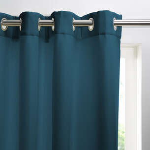 Rideau isolant bleu paon