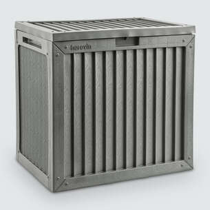 Malle de jardin anthracite 130L 